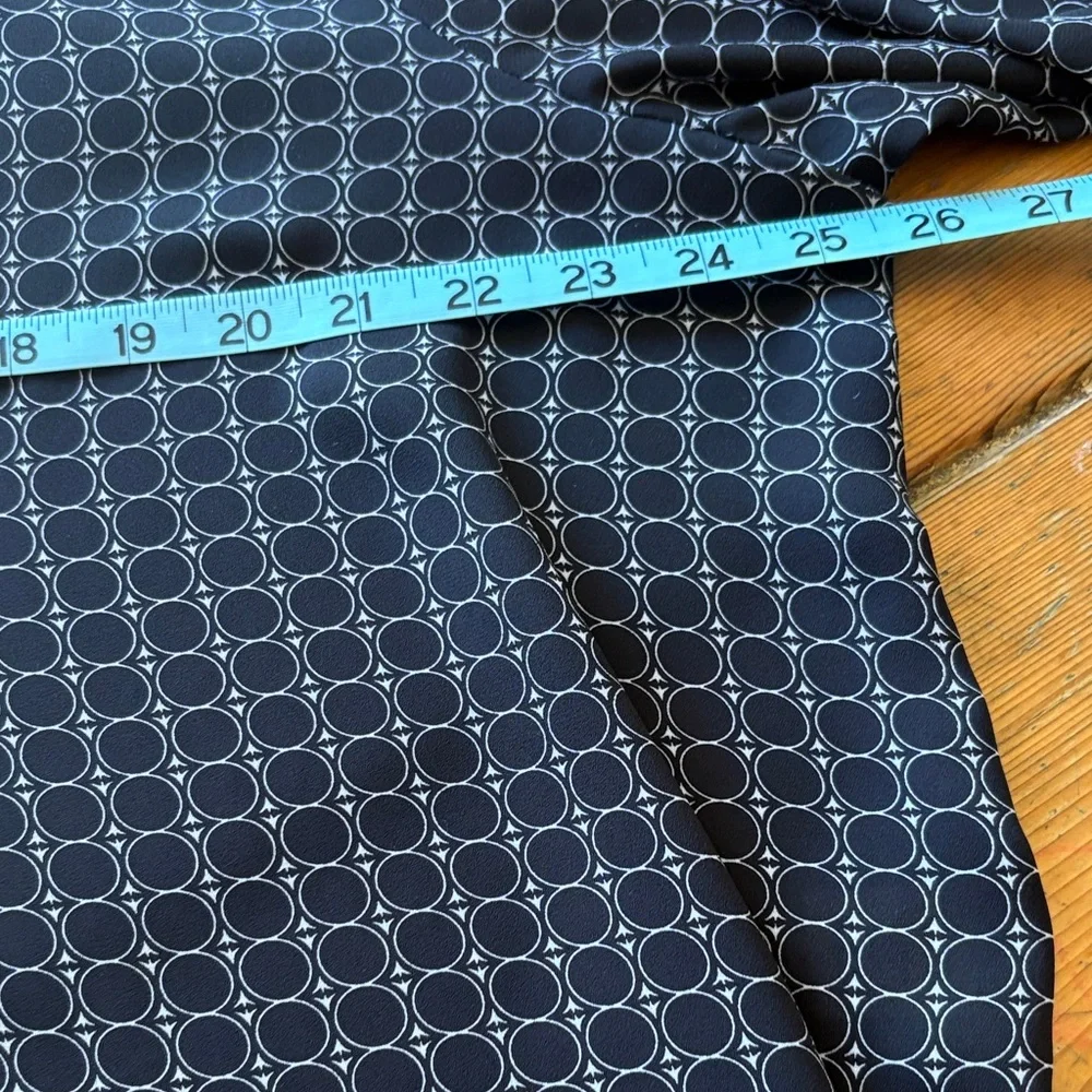 Max Studio 2X Black White Geometric Blouse Button Front Plus Size Top - Picture 9 of 10